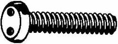 Made in USA - #8-32 UNC, 3/4" OAL Spanner Drive Machine Screw - Pan Head, Grade 18-8 Stainless Steel, Uncoated, Without Washer - Exact Tooling