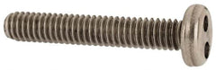 Made in USA - #8-32 UNC, 1" OAL Spanner Drive Machine Screw - Pan Head, Grade 18-8 Stainless Steel, Uncoated, Without Washer - Exact Tooling