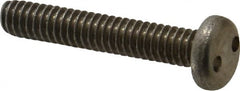 Made in USA - 1/4-20 UNC, 1-1/2" OAL Spanner Drive Machine Screw - Pan Head, Grade 18-8 Stainless Steel, Uncoated, Without Washer - Exact Tooling
