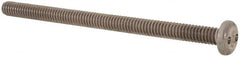 Made in USA - 1/4-20 UNC, 4" OAL Spanner Drive Machine Screw - Pan Head, Grade 18-8 Stainless Steel, Uncoated, Without Washer - Exact Tooling