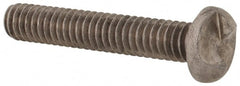 Made in USA - 1/4-20 UNC, 1-1/2" Length Under Head One Way Drive Machine Screw - Round Head, Grade 18-8 Stainless Steel, Uncoated, Without Washer - Exact Tooling