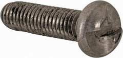 Made in USA - #10-32 UNF, 3/4" Length Under Head One Way Drive Machine Screw - Round Head, Grade 18-8 Stainless Steel, Uncoated, Without Washer - Exact Tooling