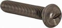 Made in USA - #10-32 UNF, 1" Length Under Head One Way Drive Machine Screw - Round Head, Grade 18-8 Stainless Steel, Uncoated, Without Washer - Exact Tooling