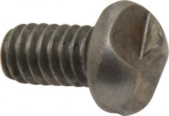 Made in USA - 1/4-20 UNC, 1/2" Length Under Head One Way Drive Machine Screw - Round Head, Grade 18-8 Stainless Steel, Uncoated, Without Washer - Exact Tooling