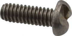 Made in USA - 1/4-20 UNC, 3/4" Length Under Head One Way Drive Machine Screw - Round Head, Grade 18-8 Stainless Steel, Uncoated, Without Washer - Exact Tooling
