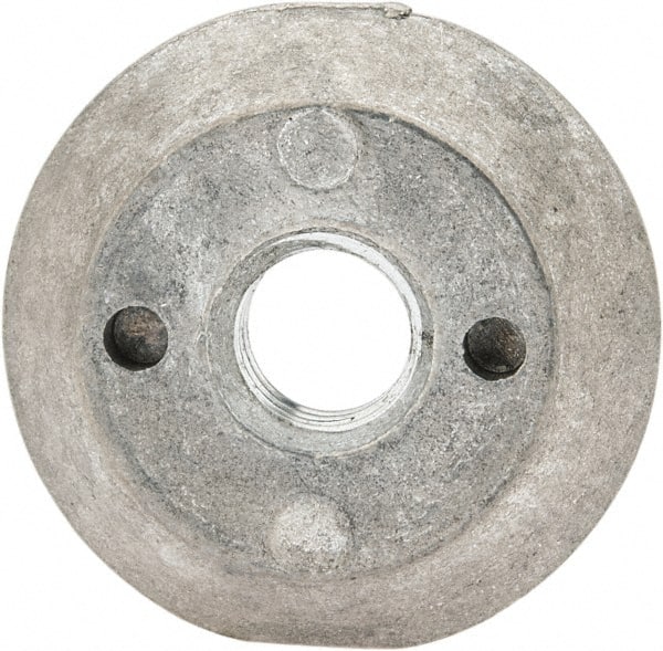 Made in USA - 5/16-18, Alloy Steel, Zinc Plated, Right Hand Spherical Fixture Nut - 1/4" High - Exact Tooling