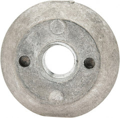 Made in USA - 5/16-18, Alloy Steel, Zinc Plated, Right Hand Spherical Fixture Nut - 1/4" High - Exact Tooling