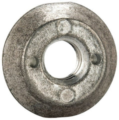 Made in USA - 3/8-16, Alloy Steel, Zinc Plated, Right Hand Spherical Fixture Nut - 1/4" High - Exact Tooling