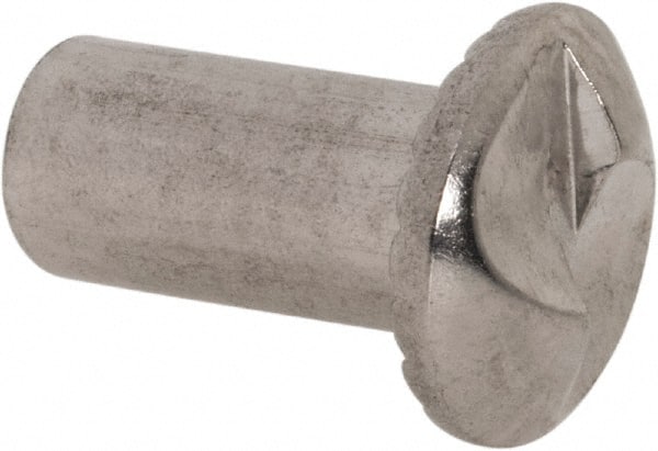 Value Collection - #10-24 Thread Screw & Barrel, Truss Head, One Way Drive, Stainless Steel Sex Bolt & Binding Post - 1/2" Length Under Head, 1/2" Long Barrel, Grade 18-8 - Exact Tooling