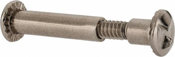 Value Collection - #10-24 Thread Screw & Barrel, Truss Head, One Way Drive, Stainless Steel Sex Bolt & Binding Post - 3/4" Length Under Head, 1" Long Barrel, Grade 18-8 - Exact Tooling