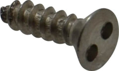 Made in USA - #6 Flat Head Spanner Sheet Metal Screw - Stainless Steel, 1/2" OAL, Grade 18-8 - Exact Tooling