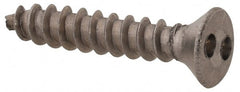 Made in USA - #6 Flat Head Spanner Sheet Metal Screw - Stainless Steel, 3/4" OAL, Grade 18-8 - Exact Tooling