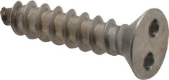 Made in USA - #8 Flat Head Spanner Sheet Metal Screw - Stainless Steel, 3/4" OAL, Grade 18-8 - Exact Tooling