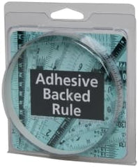 Made in USA - 3 Ft. Long x 1/2 Inch Wide, 1/16 Inch Graduation, Silver, Mylar Adhesive Tape Measure - Reads Right to Left, Horizontal Scale - Exact Tooling