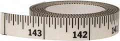 Made in USA - 12 Ft. Long x 1/2 Inch Wide, 1/16 Inch Graduation, Clear, Mylar Adhesive Tape Measure - Reads Right to Left, Horizontal Scale - Exact Tooling
