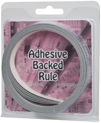 Made in USA - 24 Ft. Long x 1/2 Inch Wide, 1/16 Inch Graduation, Silver, Mylar Adhesive Tape Measure - Reads Right to Left, Horizontal Scale - Exact Tooling