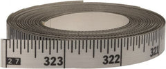 Made in USA - 30 Ft. Long x 1/2 Inch Wide, 1/16 Inch Graduation, Silver, Mylar Adhesive Tape Measure - Reads Right to Left, Horizontal Scale - Exact Tooling