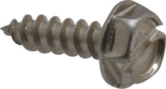 Value Collection - #6 Hex Washer Head Slotted Sheet Metal Screw - Stainless Steel, 1/2" Length Under Head, Grade 18-8 - Exact Tooling