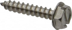 Value Collection - #6 Hex Washer Head Slotted Sheet Metal Screw - Stainless Steel, 3/4" Length Under Head, Grade 18-8 - Exact Tooling