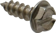 Value Collection - #8 Hex Washer Head Slotted Sheet Metal Screw - Stainless Steel, 1/2" Length Under Head, Grade 18-8 - Exact Tooling