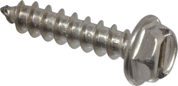 Value Collection - #8 Hex Washer Head Slotted Sheet Metal Screw - Stainless Steel, 3/4" Length Under Head, Grade 18-8 - Exact Tooling