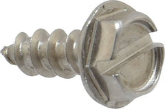 Value Collection - #10 Hex Washer Head Slotted Sheet Metal Screw - Stainless Steel, 1/2" Length Under Head, Grade 18-8 - Exact Tooling