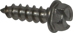 Value Collection - #12 Hex Washer Head Slotted Sheet Metal Screw - Stainless Steel, 3/4" Length Under Head, Grade 18-8 - Exact Tooling