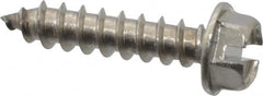 Value Collection - #12 Hex Washer Head Slotted Sheet Metal Screw - Stainless Steel, 1" Length Under Head, Grade 18-8 - Exact Tooling