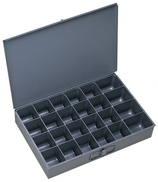 Durham - 1 Drawer, 24 Compartment, Small Parts Assortment Storage Drawer - 12" Deep x 18-1/2" Wide - Exact Tooling