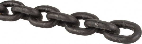 Peerless Chain - 5/16" Welded Alloy Chain - 4,300 Lb Capacity, Grade 80, Alloy Steel, Black Finish - Exact Tooling