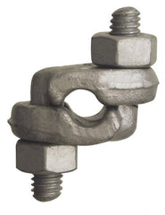 CM - 3/4" Wire Rope Double Saddle Clip - Forged Steel, Galvanized - Exact Tooling