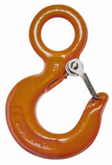 CM - Chain Grade 80, Alloy Steel Eye Hook - 1.78" Hook Throat, 7.31" Reach, 2" Eye ID, 10.07" OAL - Exact Tooling