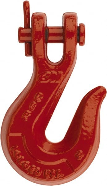CM - 1/4 Inch Chain Diameter, Grade 80 Clevis Hook - 3,500 Lbs. Load Capacity, 5/16 Inch Inside Diameter, 21/64 Inch Pin Diameter, 3/8 Inch Hook Throat, 1-15/16 Inch Hook Width - Exact Tooling