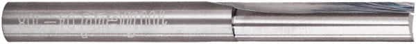 Freud - 1/4" Diam, 1/4" Shank Diam, 1" Length of Cut, 2 Flute Double Edge Straight Router Bit - 2-1/2" Overall Length, Solid Carbide - Exact Tooling