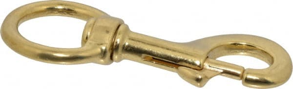 Value Collection - 4-3/4" Long Oval Swivel Eye Bolt Snap - Solid Brass with 1/2" Snap Opening - Exact Tooling