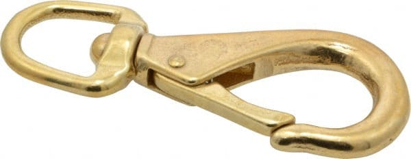 Value Collection - 4-1/2" Long Swivel Eye Boat Snap - Solid Brass with 9/16" Snap Opening - Exact Tooling
