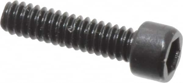 Unbrako - #0-80 UNF Hex Socket Drive, Socket Cap Screw - Alloy Steel, Black Oxide Finish, 1/4" Length Under Head - Exact Tooling