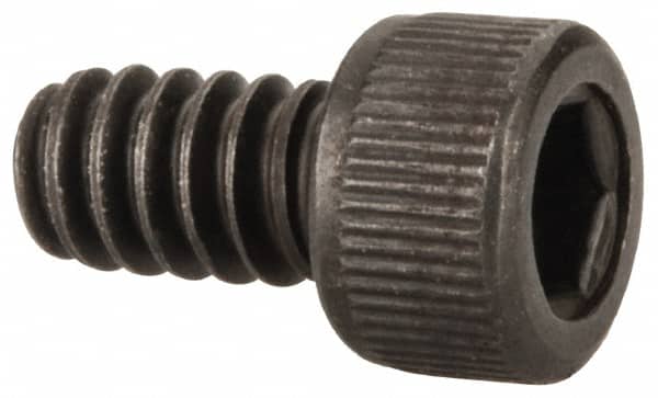 Unbrako - #6-32 UNC Hex Socket Drive, Socket Cap Screw - Alloy Steel, Black Oxide Finish, 1/4" Length Under Head - Exact Tooling