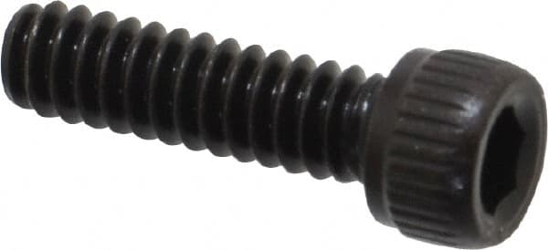 Unbrako - #6-32 UNC Hex Socket Drive, Socket Cap Screw - Alloy Steel, Black Oxide Finish, 1/2" Length Under Head - Exact Tooling