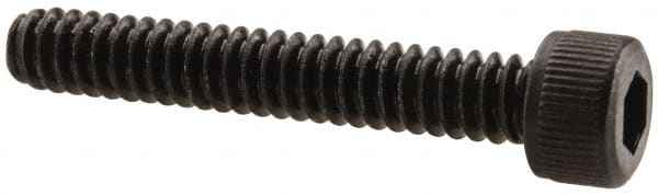 Unbrako - #6-32 UNC Hex Socket Drive, Socket Cap Screw - Alloy Steel, Black Oxide Finish, 7/8" Length Under Head - Exact Tooling