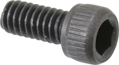 Unbrako - #8-32 UNC Hex Socket Drive, Socket Cap Screw - Alloy Steel, Black Oxide Finish, 3/8" Length Under Head - Exact Tooling