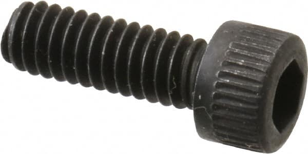 Unbrako - #8-32 UNC Hex Socket Drive, Socket Cap Screw - Alloy Steel, Black Oxide Finish, 1/2" Length Under Head - Exact Tooling