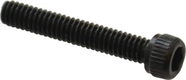 Unbrako - #8-32 UNC Hex Socket Drive, Socket Cap Screw - Alloy Steel, Black Oxide Finish, 1" Length Under Head - Exact Tooling