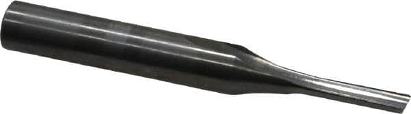 Onsrud - 1/8" Diam, 1/4" Shank Diam, 1/2" Length of Cut, 1 Flute Single Edge Straight Router Bit - 2" Overall Length, Right Hand Cut, Solid Carbide - Exact Tooling