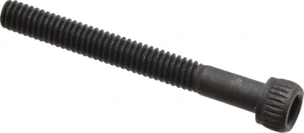 Unbrako - #8-32 UNC Hex Socket Drive, Socket Cap Screw - Alloy Steel, Black Oxide Finish, 1-1/2" Length Under Head - Exact Tooling