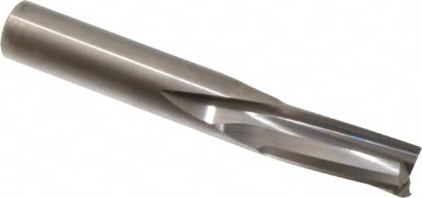 Onsrud - 1/2" Cutting Diam x 1-1/8" Length of Cut, 3 Flute, Downcut Spiral Router Bit - Uncoated, Right Hand Cut, Solid Carbide, 3-1/2" OAL x 1/2" Shank Diam, Three Edge, 10° Helix Angle - Exact Tooling