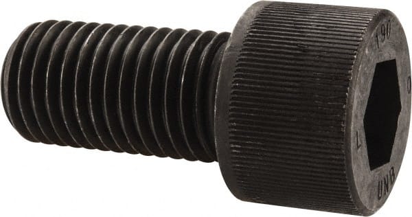 Unbrako - 1-8 UNC Hex Socket Drive, Socket Cap Screw - Alloy Steel, Black Oxide Finish, 2" Length Under Head - Exact Tooling