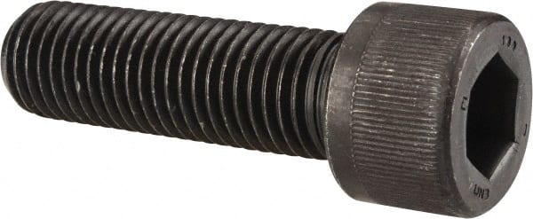 Unbrako - 1-8 UNC Hex Socket Drive, Socket Cap Screw - Alloy Steel, Black Oxide Finish, 3-1/4" Length Under Head - Exact Tooling