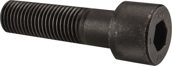 Unbrako - 1-1/4 - 7 UNC Hex Socket Drive, Socket Cap Screw - Alloy Steel, Black Oxide Finish, 4-1/2" Length Under Head - Exact Tooling