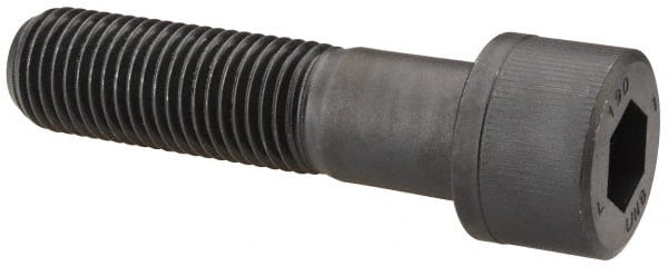 Unbrako - 1-1/4 - 7 UNC Hex Socket Drive, Socket Cap Screw - Alloy Steel, Black Oxide Finish, 5" Length Under Head - Exact Tooling